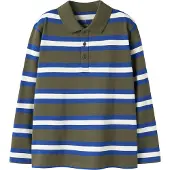 Name it Shirt blauw / olijfgroen / wit