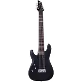 Schecter C-8 Deluxe Satin Black LH linkshandige 8-snarige elektrische gitaar
