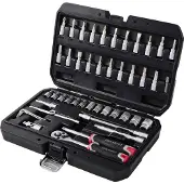 Toolcraft TO-10675383 Bit- en steeksleutelset 1/2, 1/4, 3/8 48-delig