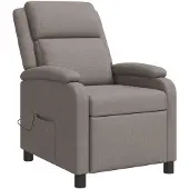 vidaXL Massage Relaxstoel Taupe Stof