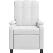 vidaXL Massage Relaxstoel Wit Stof