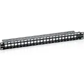 Equip Patchpaneel met kabelmanagement, Server accessoires, Zwart