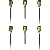 vidaXL Buitenverlichting met zonnepaneel en grondpen, 6 stuks, warm wit licht, 47,5 cm, ABS