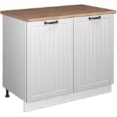 Vicco Wastafelkast Fame-Line, Wit Landhuis/Wit, 100 cm, WB Eik