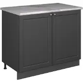 Vicco Wastafelkast Fame-Line Anthrazit-Gold Landhaus/Antraciet 100 cm, WB Marmer, Model 61928