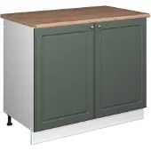 Vicco Wastafelkast Fame-Line, Groen-Goud Landhuis/Wit, 100 cm, WB Eik