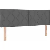 vidaXL Boxspringbed met matras, donkergrijs, 140 x 190 cm, gestoffeerd
