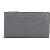 Coccinelle Leren portemonnee Metallic Soft Wallet Stove blauwgrijs