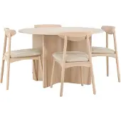Ebuy24 Tyresö eethoek eettafel whitewash 4 stoelen whitewash.