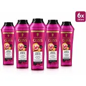GLISS Shampoo Lang haar met vette/olieachtige haarwortels 6x250ml