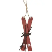 Clayre & Eef Hanger 5x2x15 cm Rood Hout