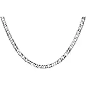 Lucardi Heren Ketting dubbele gourmet - Echt Zilver - Ketting - Vaderdag Cadeautje - 60 cm - Zilverkleurig