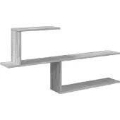 vidaXL Wandplank Grijs Sonoma 122 x 18 x 60 cm Bewerkt hout