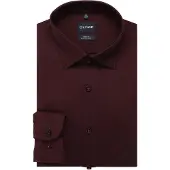 Olymp Level Five 24/Seven Body Fit Jersey overhemd bordeaux, Effen