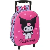 Safta Kuromi 3D rugzak, 8,91 liter, met wielen, roze. Kinderrugzak, roze, one size