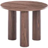 Beliani SENOIA - Salontafel - Donkerbruin - ø 60 cm - MDF