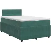 vidaXL Boxspringbed met matras Donkergroen 120 x 190 cm Fluweel