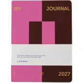 A-Journal My Journal Agenda 2027 - Modernist Roze Bordeaux