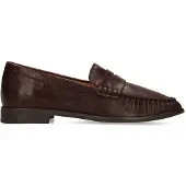 Manfield Rode leren loafers | Maat 39