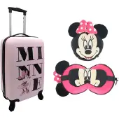 Minnie mouse Reisset - Trolley - Slaapmasker en reiskussen - Roze
