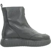 Wonders Dames Enkellaarsjes van Leer Xfly 02 Zwart (39), Plat, Ritssluiting, Casual A-5202_5078_5792