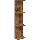 vidaXL Wandplank Oud hout 25 x 15 x 100 cm Bewerkt hout