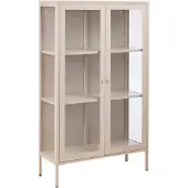 Beliani NASH - Vitrinekast - Beige - Staal