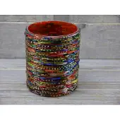 Sense Theelichthouder- Waxine lichthouder- Sfeerlicht - Nostalgische kleuren- *** 2 STUKS ***