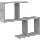 vidaXL Wandplank Betongrijs 60 x 12 x 50,5 cm Bewerkt hout