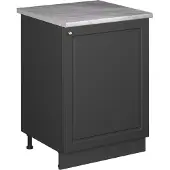 Vicco Keukenonderkast Fame-Line Anthrazit-Gold Landhaus/Antraciet 60 cm 1 deur met werkblad, Model 65148