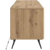 vidaXL LED tv-meubel Artisanaal eiken Bewerkt hout