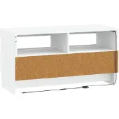 vidaXL LED tv-meubel ALKMAAR 81 x 35 x 43 cm Wit Bewerkt hout