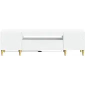 vidaXL LED-TV-kast DELFT, 153 x 35 x 43 cm, wit, houtvezel