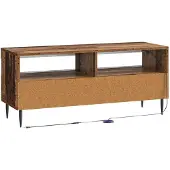 vidaXL LED tv-meubel ZWOLLE 100 x 35 x 43 cm Oud hout Bewerkt hout