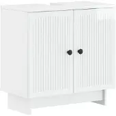 vidaXL Wastafel kabinet voor de badkamer EDE Hoogglans Wit