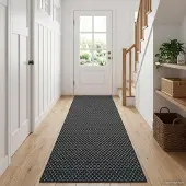 vidaXL Tapijt Runner ORIZ 1150 gsm Zwart gaaspatroon