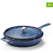 Tramontina Koekenpan Met Deksel Blauw 30 cm