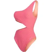 Speedo Dameszwempak met uitgesneden details en een dambordpatroon in reliëf (Lichtroze)