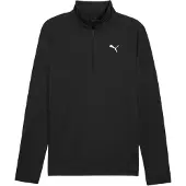 Puma Heren Performance-shirt met kwartritssluiting en lange mouwen (Zwart)