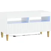 vidaXL LED tv-meubel ARNHEM 81 x 35 x 43 cm Hoogglans Wit Bewerkt hout