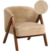 Beliani SKEI - Fauteuil - Beige - Kunstbont