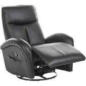 Beliani DANAE - Relaxfauteuil - Zwart - Kunstleer