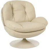 Beliani NOLVIK - Draaifauteuil - Beige - Kunstleer