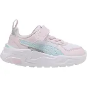 Puma Trinity 5 LT imitatieleren sneakers - lichtroze/lichtblauw Jongens/Meisjes Imitatieleer - maat 24