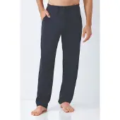 Hajo Premium katoen heren lounge broek marine blauw | Maat 52