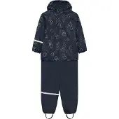 CeLaVi Regenkleding M/u Gespen - Fleece - PU - Navy m. Print - - 130 - Regenkleding