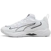 Puma Solarflash 4 indoorschoenen uniseks, Wit/Zilver, Maat 46,5