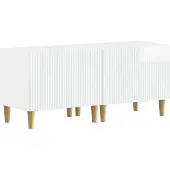 vidaXL 3-delig LED TV-meubel ARNHEM, hoogglanz wit
