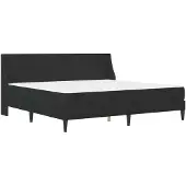 vidaXL Bedframe met matras Zwart 180 x 200 cm fluweel