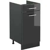 Vicco Keukenonderkast R-Line Antraciet Hoogglans/Antraciet 40 cm zonder werkblad, Model 61013